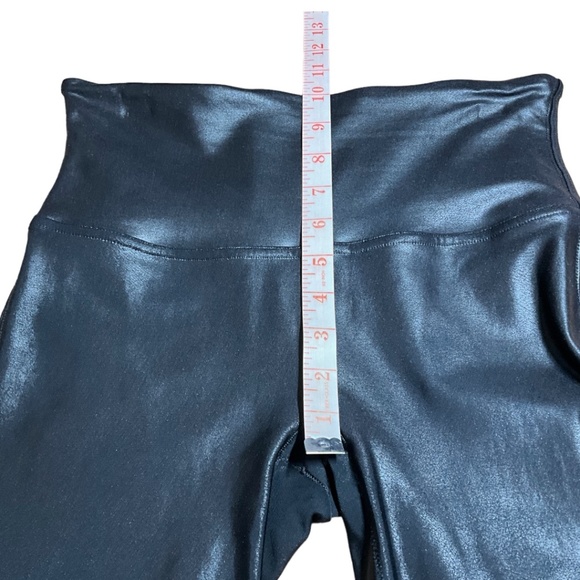 SPANX Black Faux Leather Leggings in LIKE NEW Condition US Sz L - Picture 6 of 8